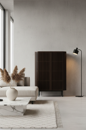 Smoked Ash Tall Sideboard | OROA Modern Clifton