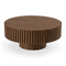 Ribbed Wooden Round Coffee Table | OROA Modern Pierre | Oroa.com
