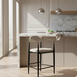   Gold-Armed Counter Chair | Oroa.com