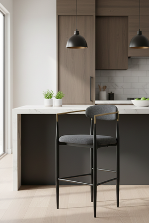 Gold Armed Bar Chair | OROA Modern Buchtel | Oroa.com