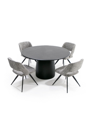 Black Oak Round Dining Table | OROA Modern Lander | Oroa.com