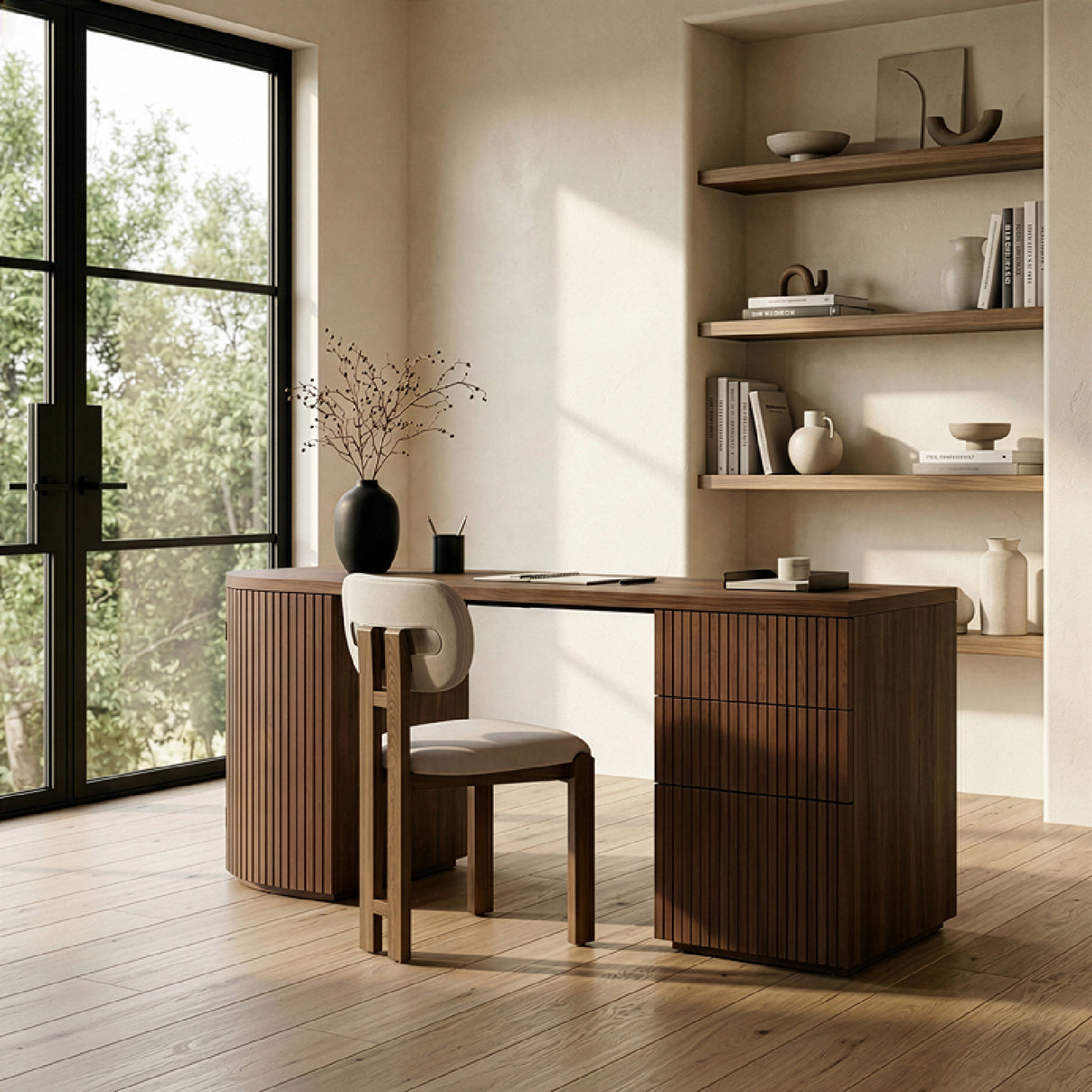   Wooden 3-Drawer Desk | Oroa.com