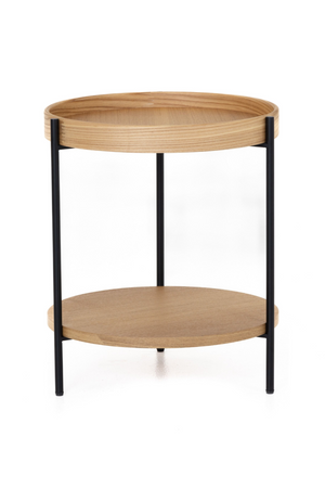 Round Wooden 2-Layer End Table | OROA Modern Savoy | Oroa.com