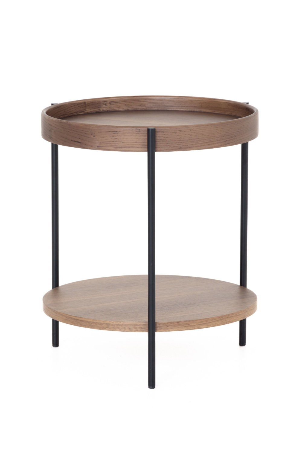 Round Wooden 2-Layer End Table | OROA Modern Savoy | Oroa.com