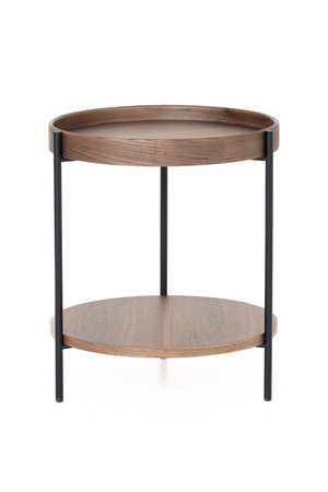 Round Wooden 2-Layer End Table | OROA Modern Savoy | Oroa.com