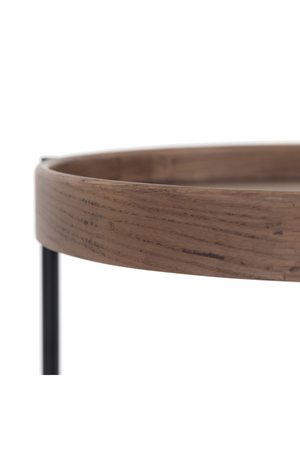 Round Wooden 2-Layer End Table | OROA Modern Savoy | Oroa.com