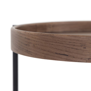   Round Wooden 2-Layer End Table | Oroa.com