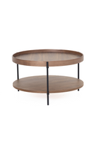 Round Wooden 2-Layer Coffee Table M | OROA Modern Savoy | Oroa.com