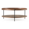 Round Wooden 2-Shelf Coffee Table | OROA Modern Savoy | Oroa.com