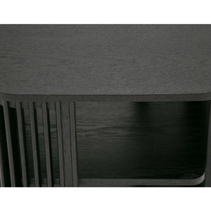   Slatted Black Ash End Table | Oroa.com