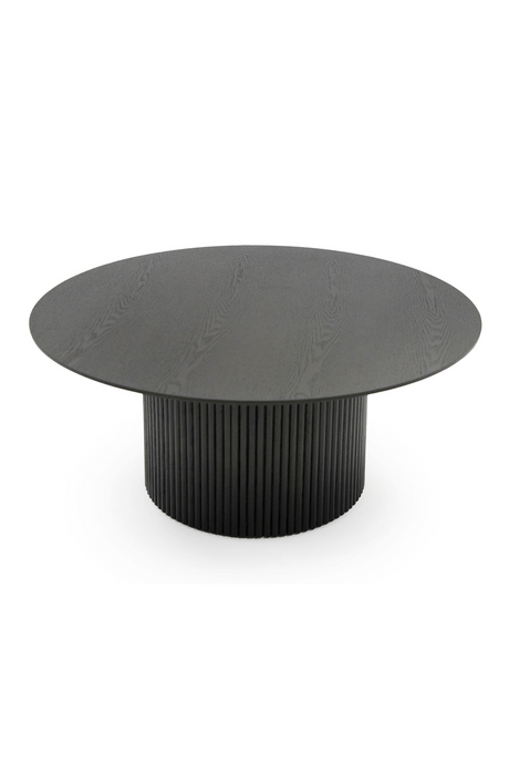 Black Ash Round Coffee Table | OROA Modern Rawlins | Oroa.com