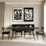 Black Oak Extendable Dining Table | OROA Modern Billy