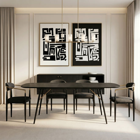 Black Oak Extendable Dining Table | OROA Modern Billy