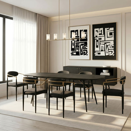 Black Oak Extendable Dining Table | OROA Modern Billy