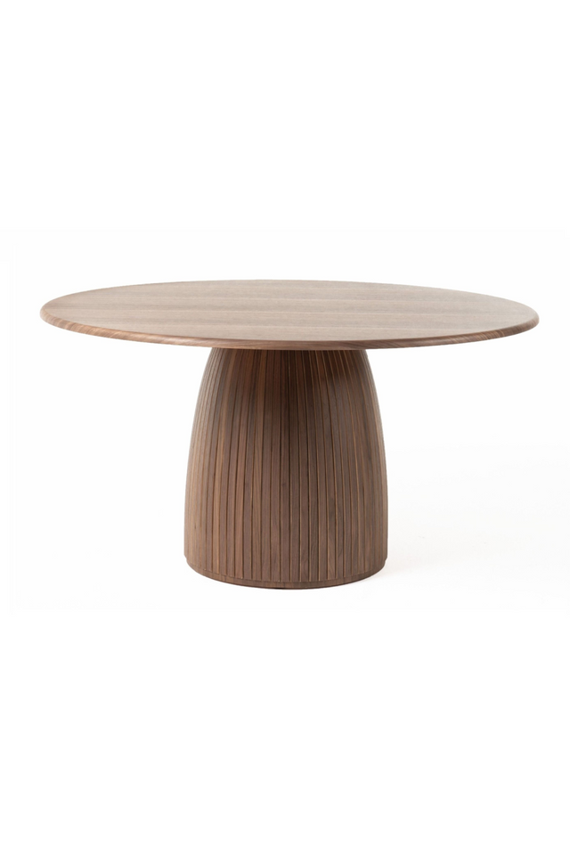 Round Walnut Veneer Dining Table | OROA Modern Sheridan | Oroa.com
