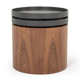 Walnut Swivel Top End Table | OROA Modern Bascom