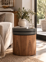 Walnut Swivel Top End Table | OROA Modern Bascom