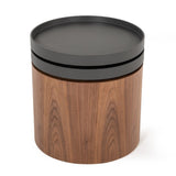 Walnut Swivel Top End Table | OROA Modern Bascom