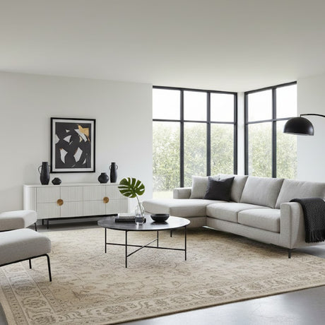 Black Ceramic Round Coffee Table | OROA Modern Hobart | Oroa.com