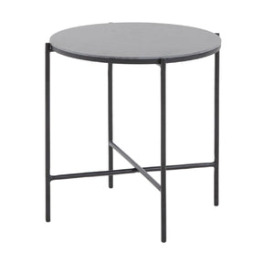 Black Ceramic End Table – Hobart – front view