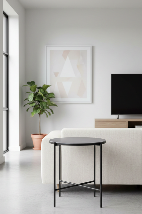 Black Ceramic End Table | OROA Modern Hobart