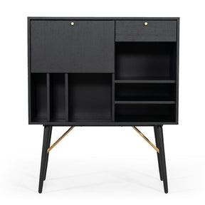 Modern European furniture - Black Oak Tall Buffet - www.oroa.com