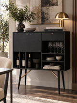 Black Oak Tall Buffet | OROA Modern Billy