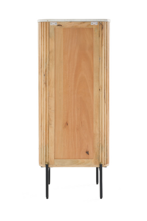 Fluted Mango Wood 5-Drawer Chest | OROA Modern Cambridge | Oroa.com