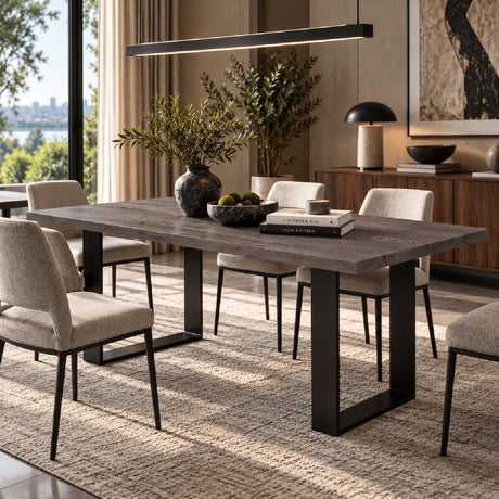 Gray Oak Dining Table | OROA Modern Murphy