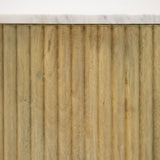 Fluted Mango Wood End Table | OROA Modern Cambridge