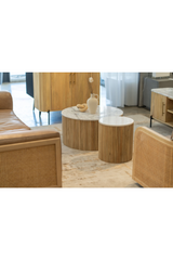 Mango Wood Base Coffee Table | OROA Modern Cambridge | Oroa.com
