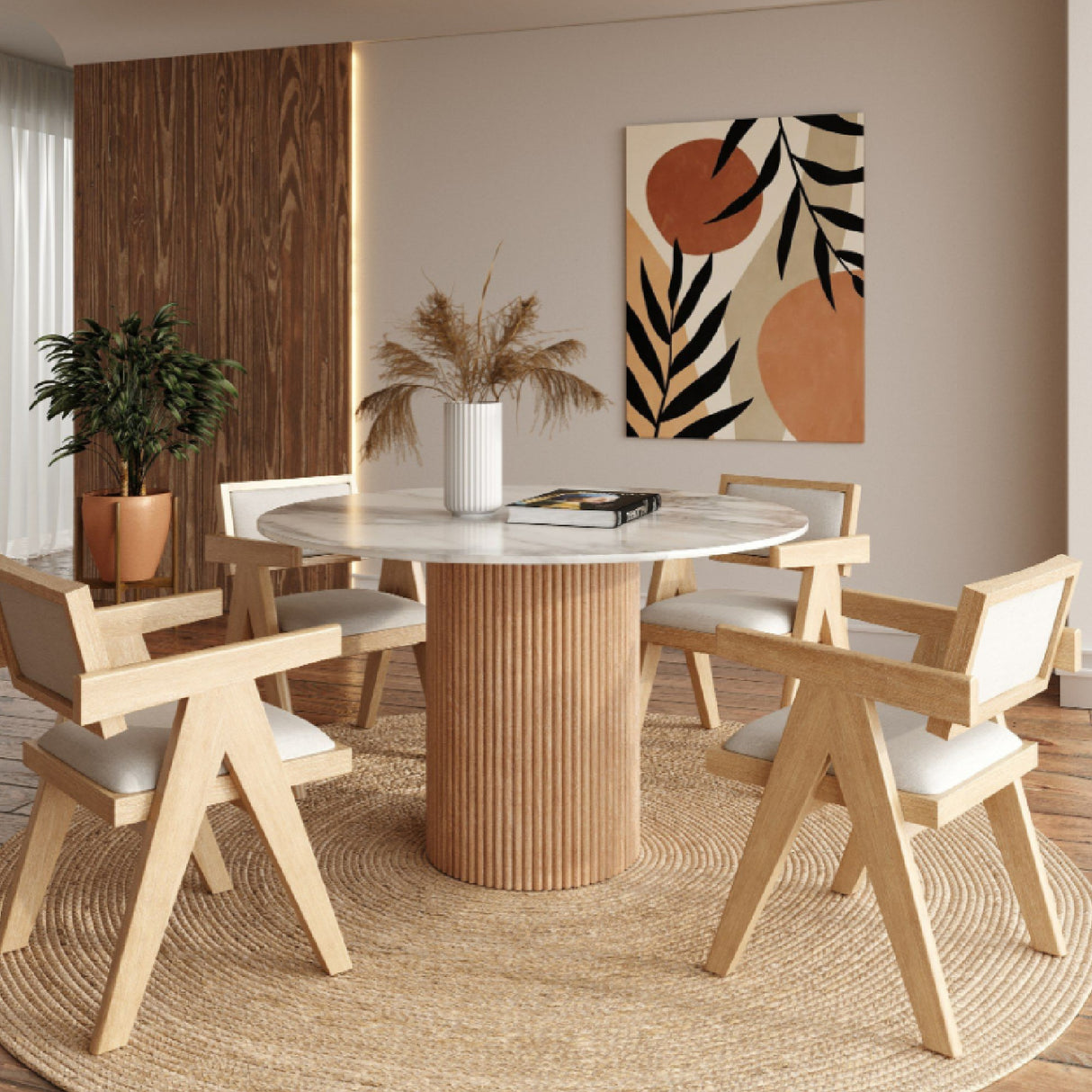 White Marble Dining Table | OROA Modern Cambridge