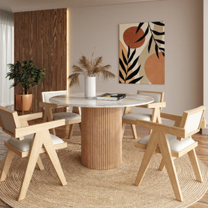 White Marble Dining Table | OROA Modern Cambridge