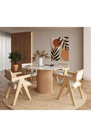 White Marble Dining Table | OROA Modern Cambridge | Oroa.com