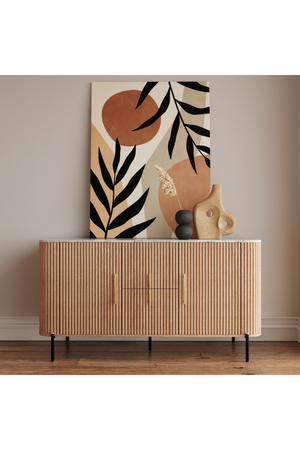 Fluted Mango Wood Sideboard | OROA Modern Cambridge | Oroa.com