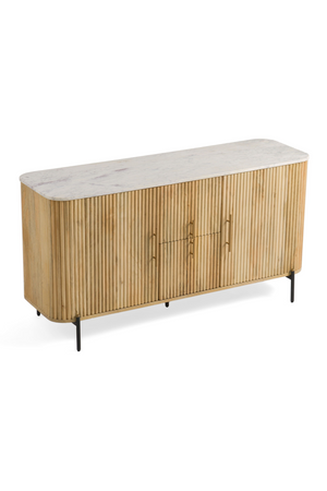Fluted Mango Wood Sideboard | OROA Modern Cambridge | Oroa.com