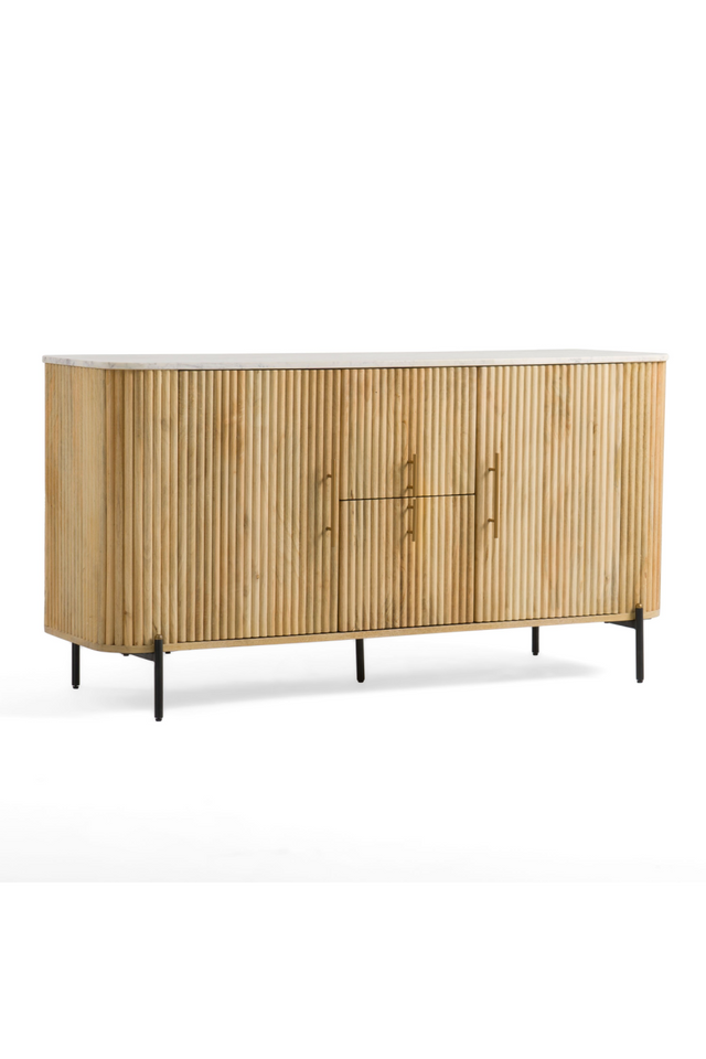 Fluted Mango Wood Sideboard | OROA Modern Cambridge | Oroa.com