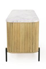 Fluted Mango Wood Media Unit | OROA Modern Cambridge | Oroa.com
