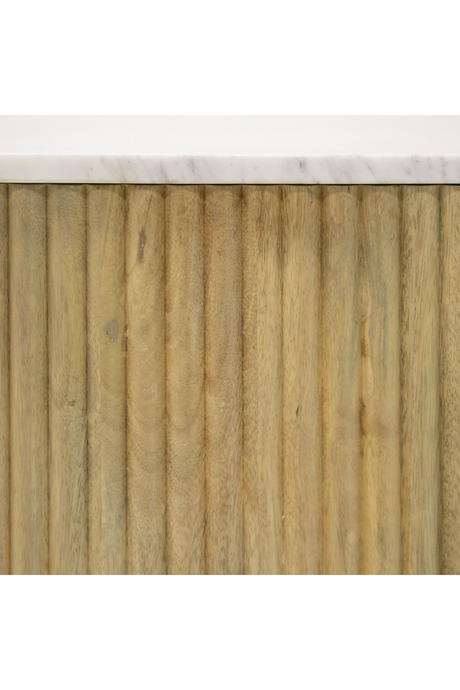 Fluted Mango Wood Media Unit | OROA Modern Cambridge | Oroa.com