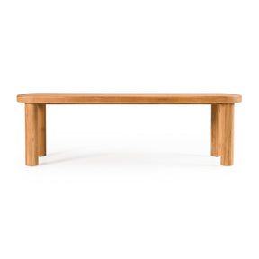 Outdoor Natural Teak Dining Table – Kamari – front view