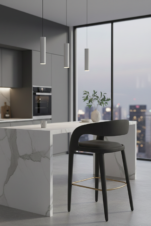 Leatherette Upholstered Bar Chair | OROA Modern Faerron | Oroa.com