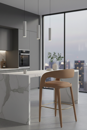 Leatherette Upholstered Bar Chair | OROA Modern Faerron | Oroa.com