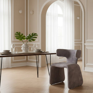   Asymmetrical Velvet Dining Chair | Oroa.com
