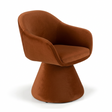 Brown Fabric Swivel Dining Chair | OROA Modern Risa | Oroa.com