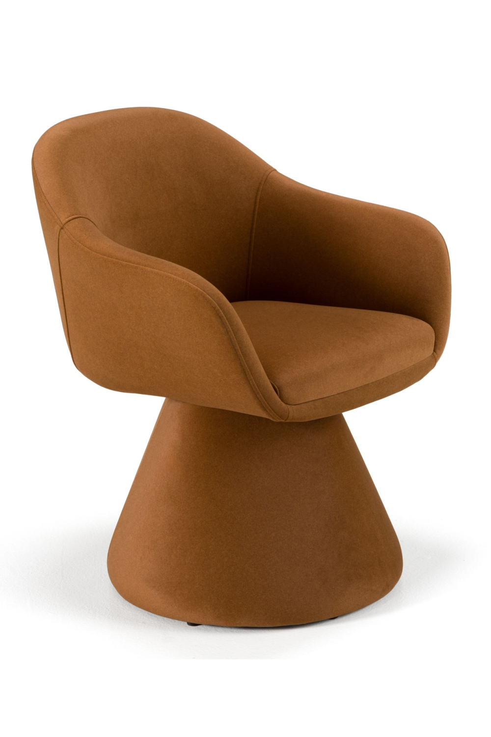 Brown Fabric Swivel Dining Chair | OROA Modern Risa | Oroa.com