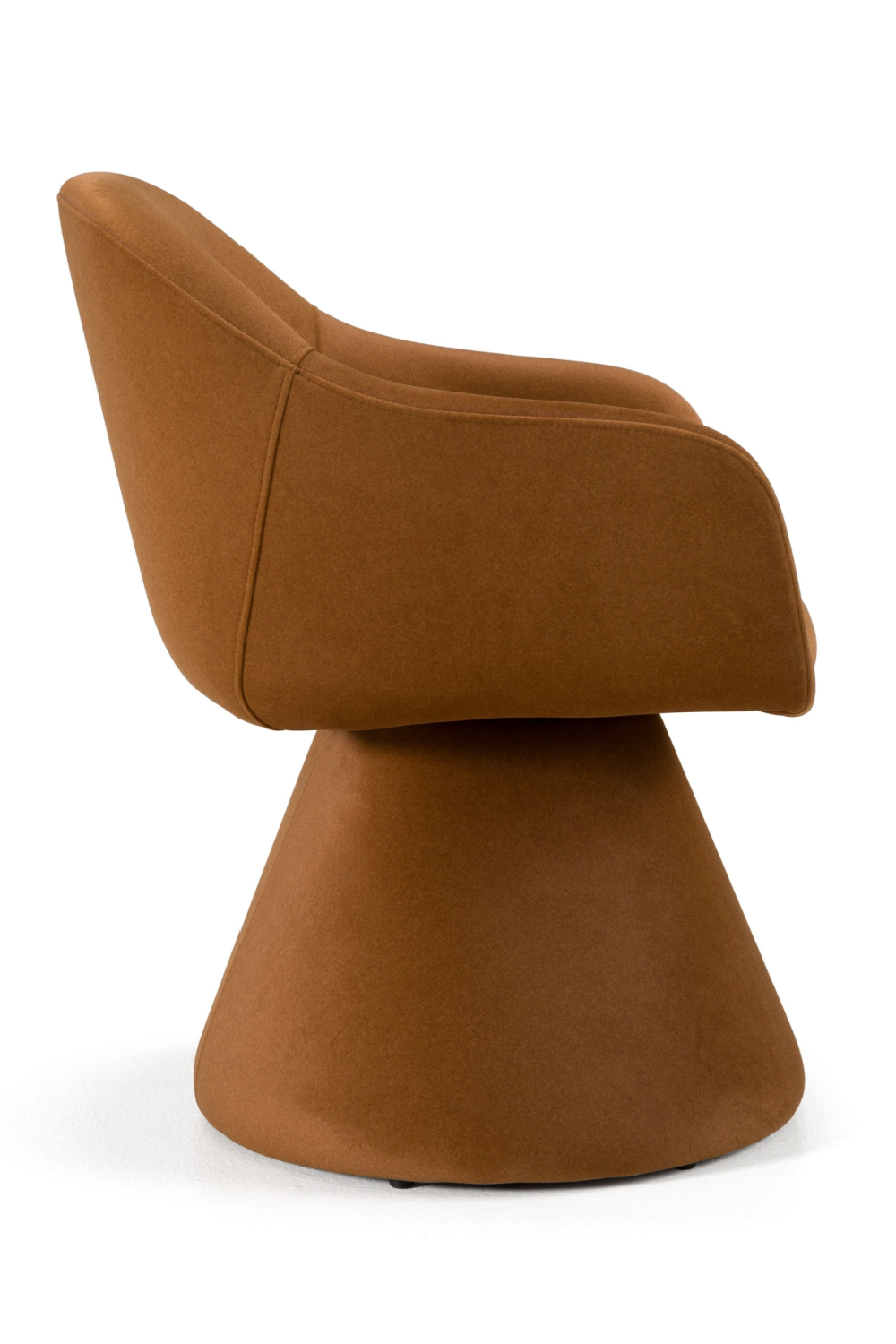 Brown Fabric Swivel Dining Chair | OROA Modern Risa | Oroa.com