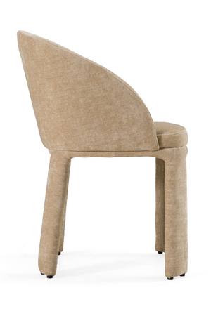 Beige Velvet Curved Dining Chair | OROA Modern Sarkis | Oroa.com