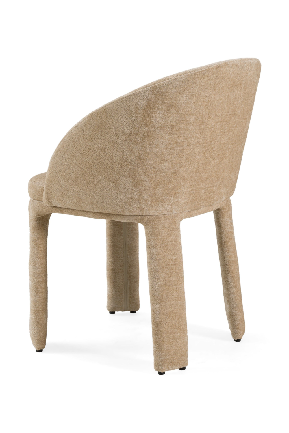 Beige Velvet Curved Dining Chair | OROA Modern Sarkis | Oroa.com