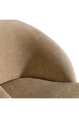Beige Velvet Curved Dining Chair | OROA Modern Sarkis | Oroa.com
