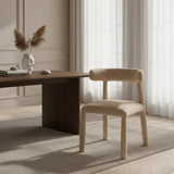 Beige Velvet Dining Chair | OROA Modern Homan